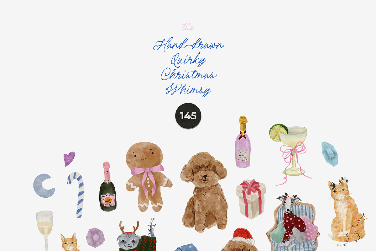 Hand-Drawn Quirky Christmas Whimsy, an Object Graphic by Lana Elanor (Photo 8 of 11)