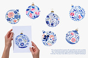 Blue Garden Baubles Clipart set, a Decorative Illustration by Patishop Art (Thumbnail 3 of 4)
