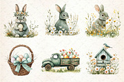 Sage Green Easter Clipart, an Illustration by Dream Creation (Thumbnail 6 of 6)