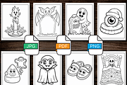 Little Spooky Halloween Coloring, a Seasonal Illustration by Design Station (Thumbnail 4 of 5)