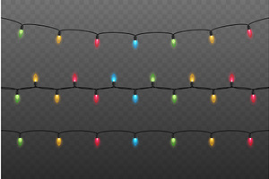 Christmas Lights. Glowing Lights For