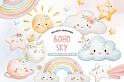 Sun Moon Star Nursery Clipart, an Illustration by TatiMockup (Thumbnail 1 of 4)