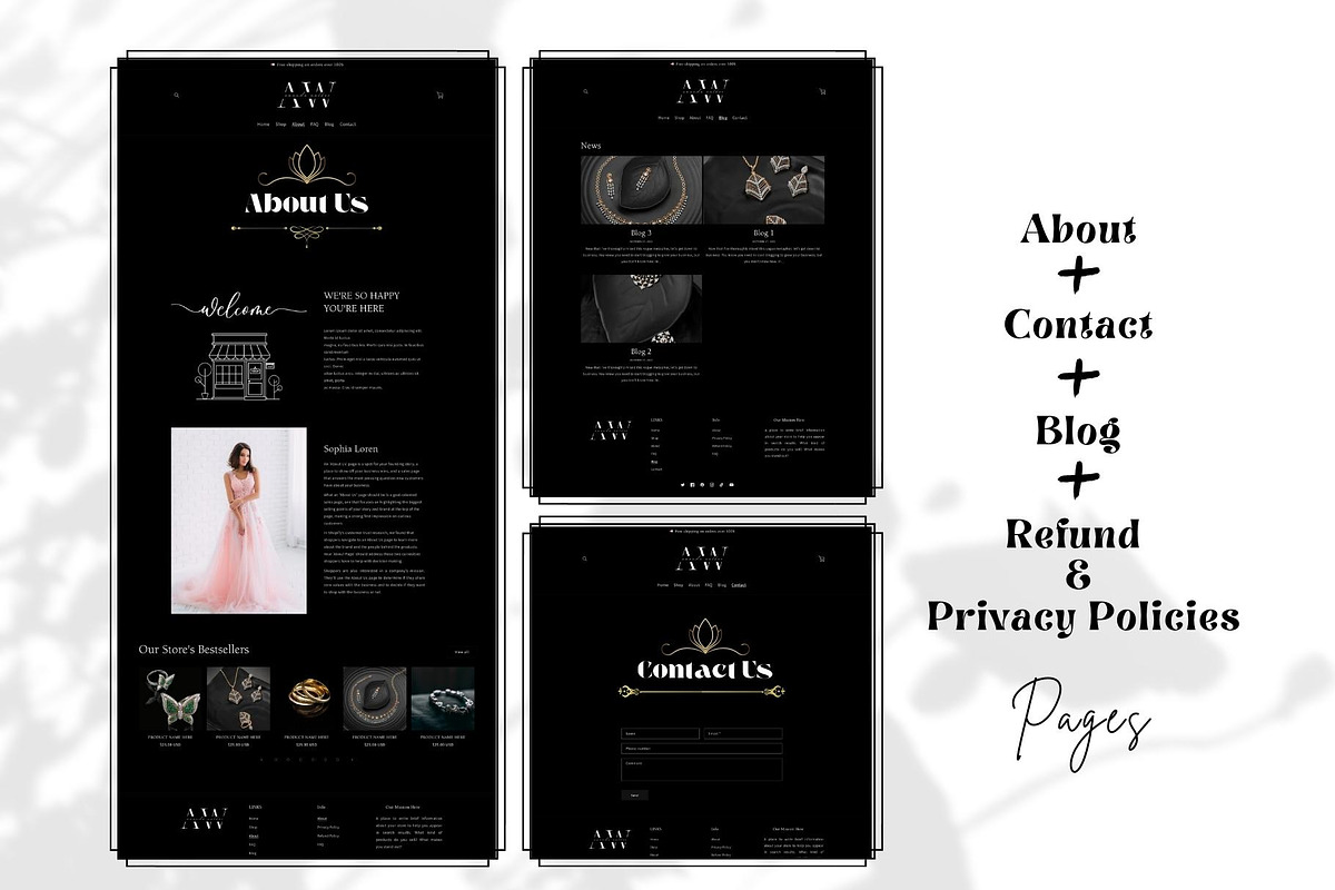 Luxury Shopify Theme Black Gold, a Templates & Theme by DaisyStudio (Photo 7 of 10)