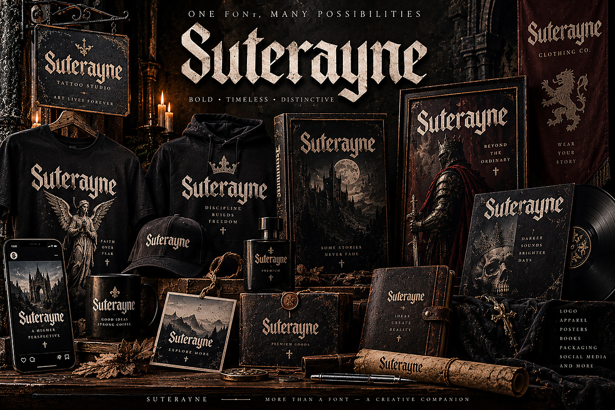 Suterayne, a Blackletter Font by Wow Magic (Photo 2 of 5)