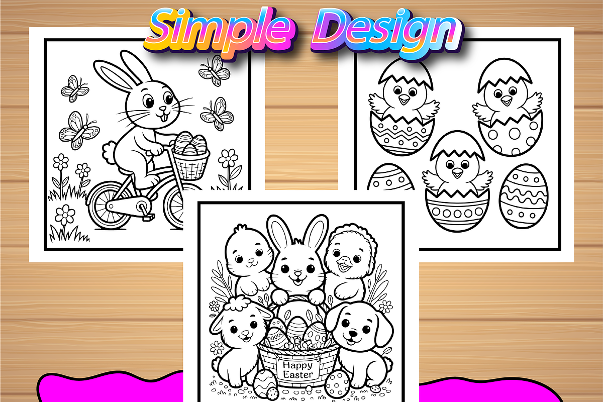 Happy Easter Coloring Book for Kids, an Animal Illustration by Design Home (Photo 4 of 5)