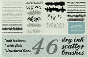 Dry ink brushes VOL.2 scatter&lines, a Brush Add-On by Guerillacraft (Thumbnail 4 of 5)