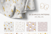 Princess & Unicorn clipart & pattern, an Animal Illustration by polikarpovaart (Thumbnail 7 of 11)