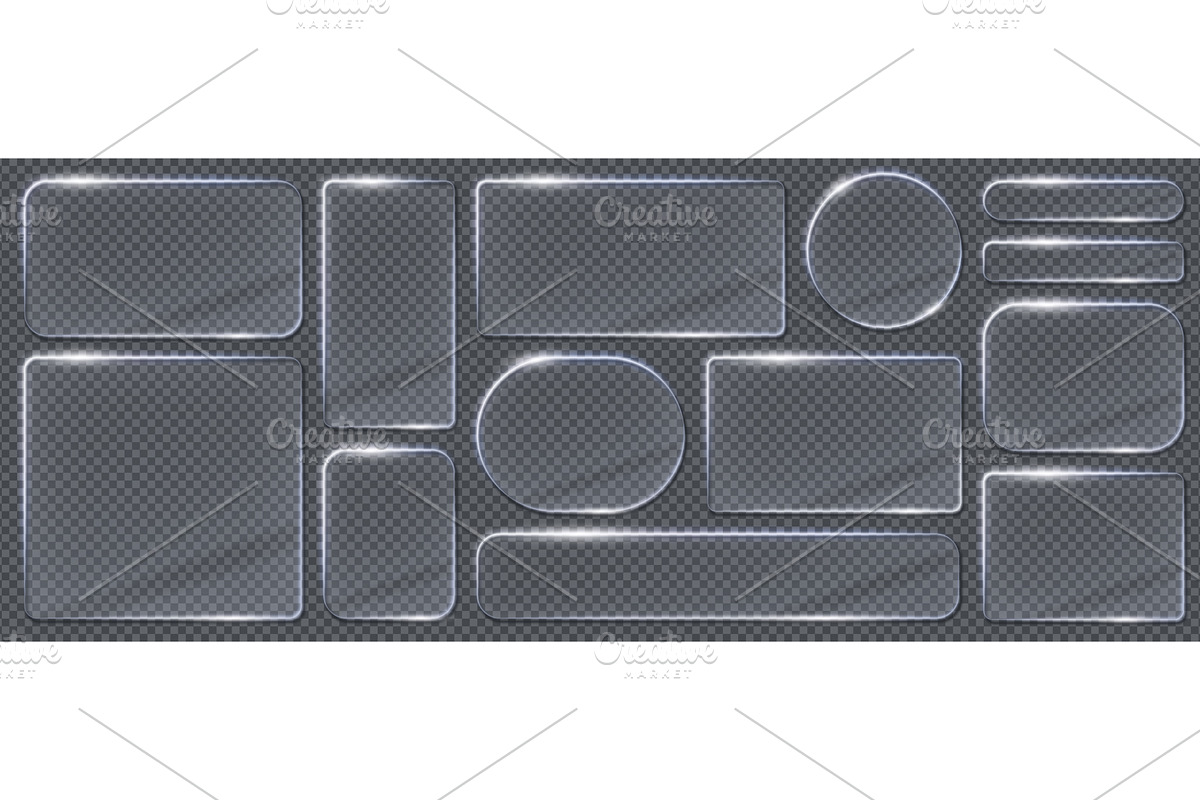 Glass light frames and borders, a Decorative Illustration by Buch&Bee