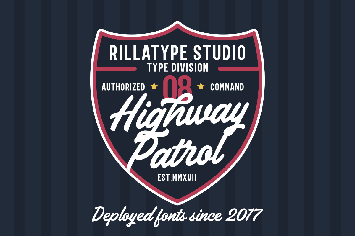 Highway Patrol - Font Duo, a Script Font by Rillatype (Photo 3 of 9)