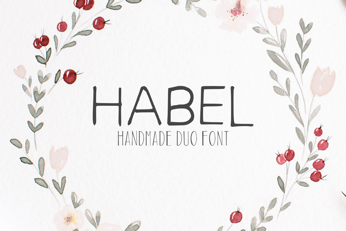 Habel Handmade Duo Font preview 6