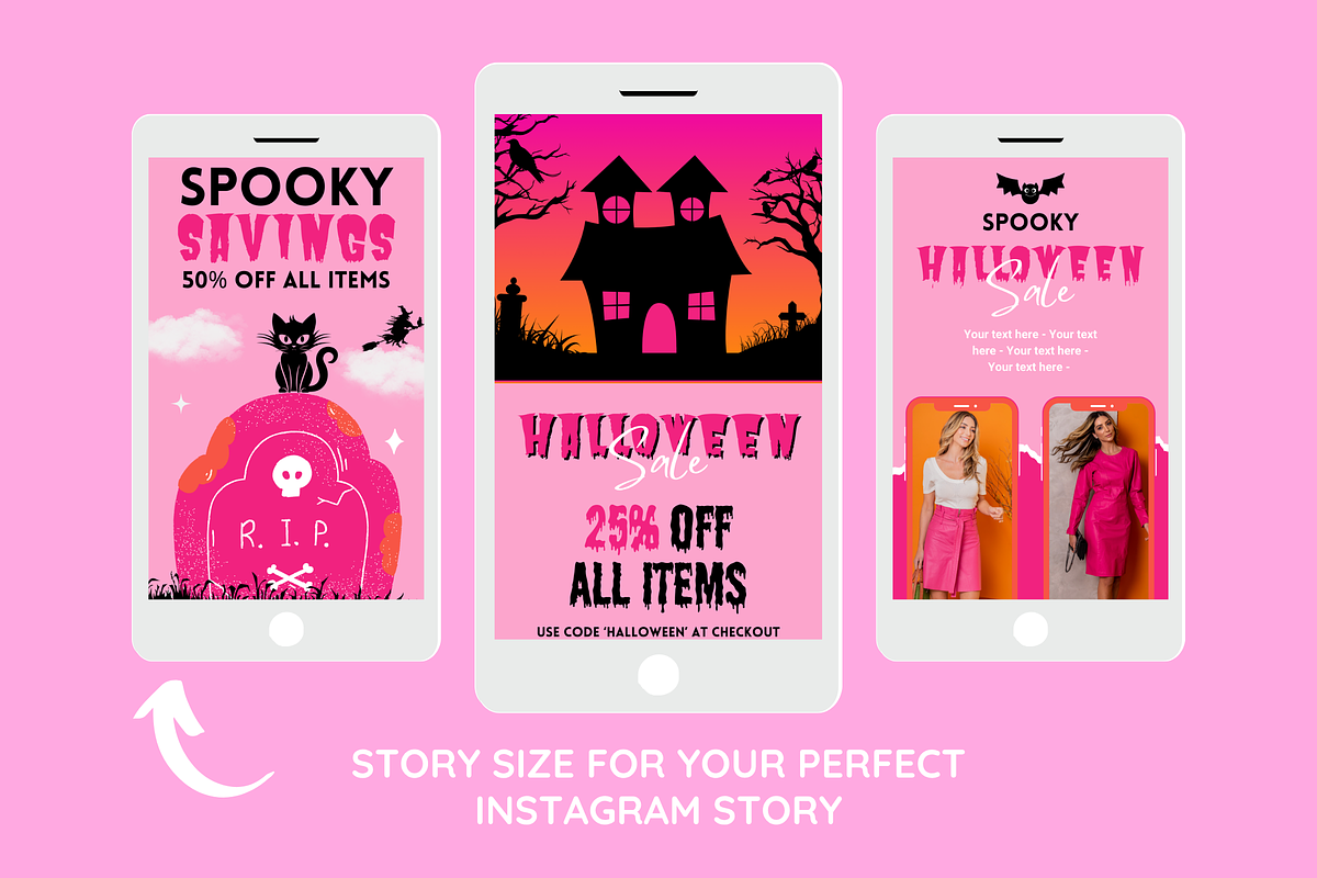 Halloween Instagram Templates, a Social Media Template by SunshineStudioBoutique (Photo 4 of 8)