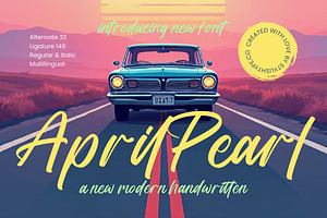 April Pearl Modern Handwritten, a Script Font by stylishtype.co