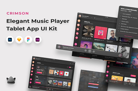 Crimson - Music Player App UI Kit