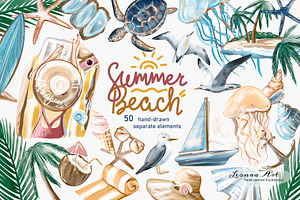 Summer beach Clipart Collection
