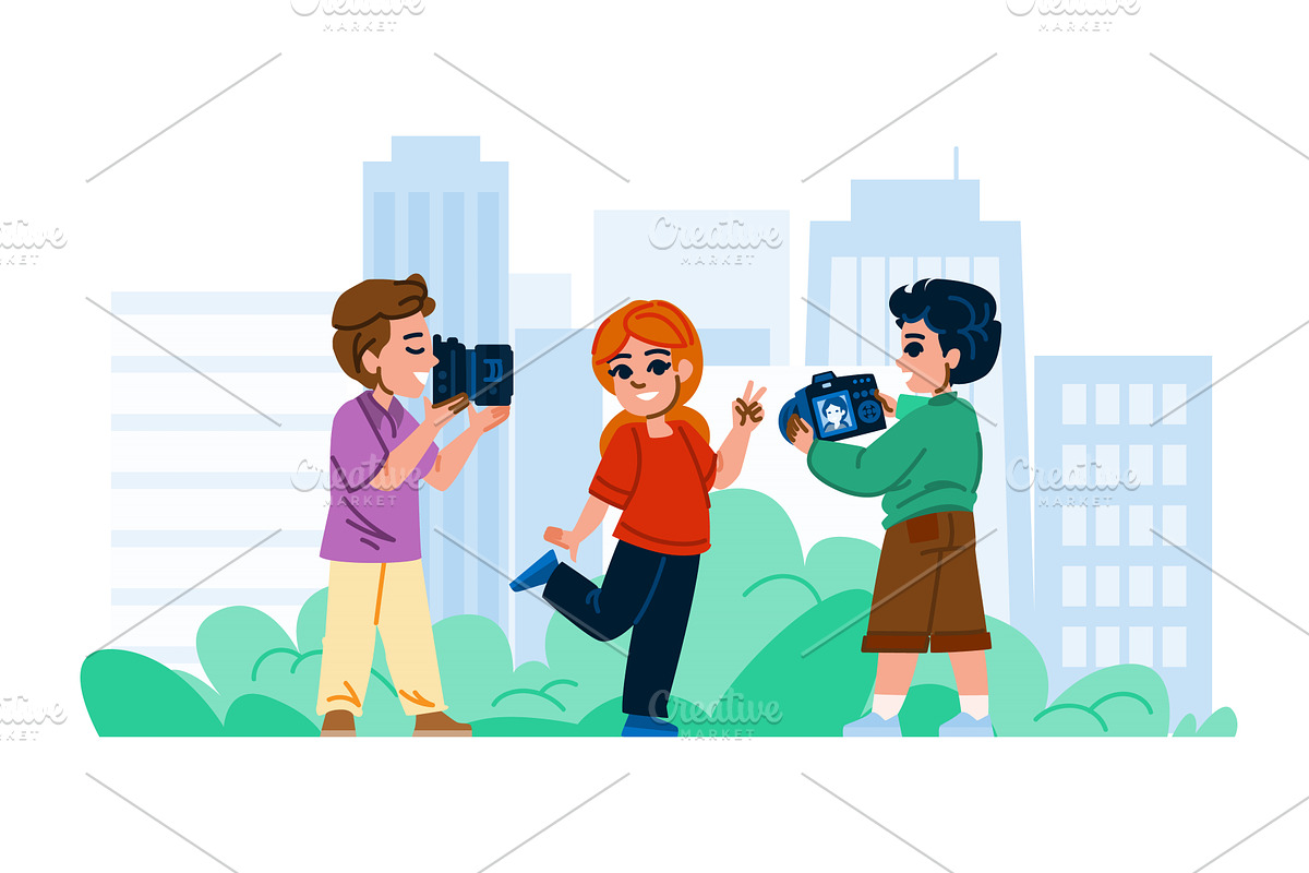 lighting photography hobby kid, a Person Illustration by pikepicture