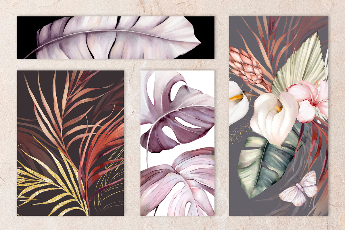 Watercolor Tropical Collection, an Illustration by Les Frolova (Photo 2 of 14)