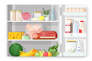 Fridge with food and empty, a Food Illustration by Good Studio (Thumbnail 5 of 5)