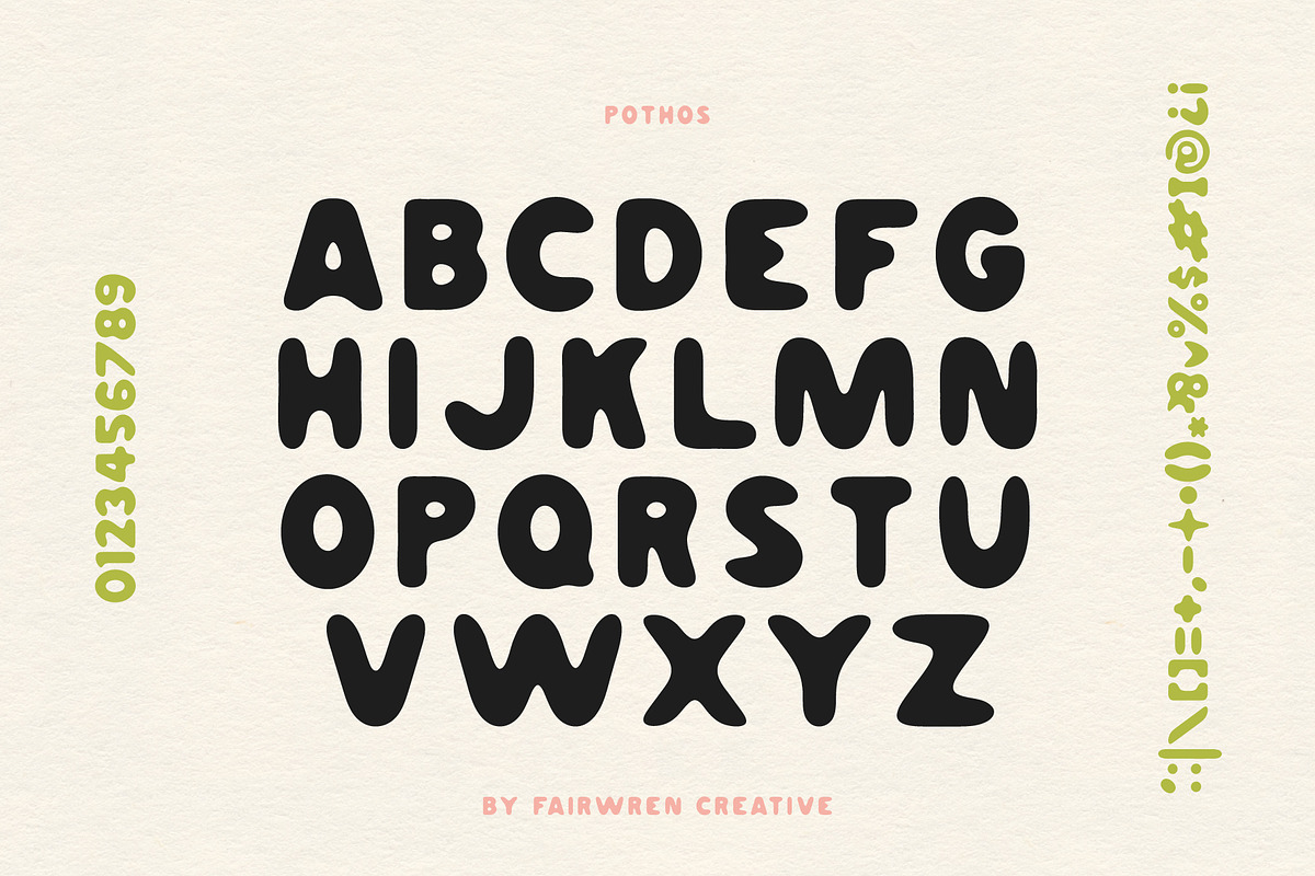 Pothos Fonts, a Sans Serif Font by Chelsea Burkett (Photo 2 of 8)