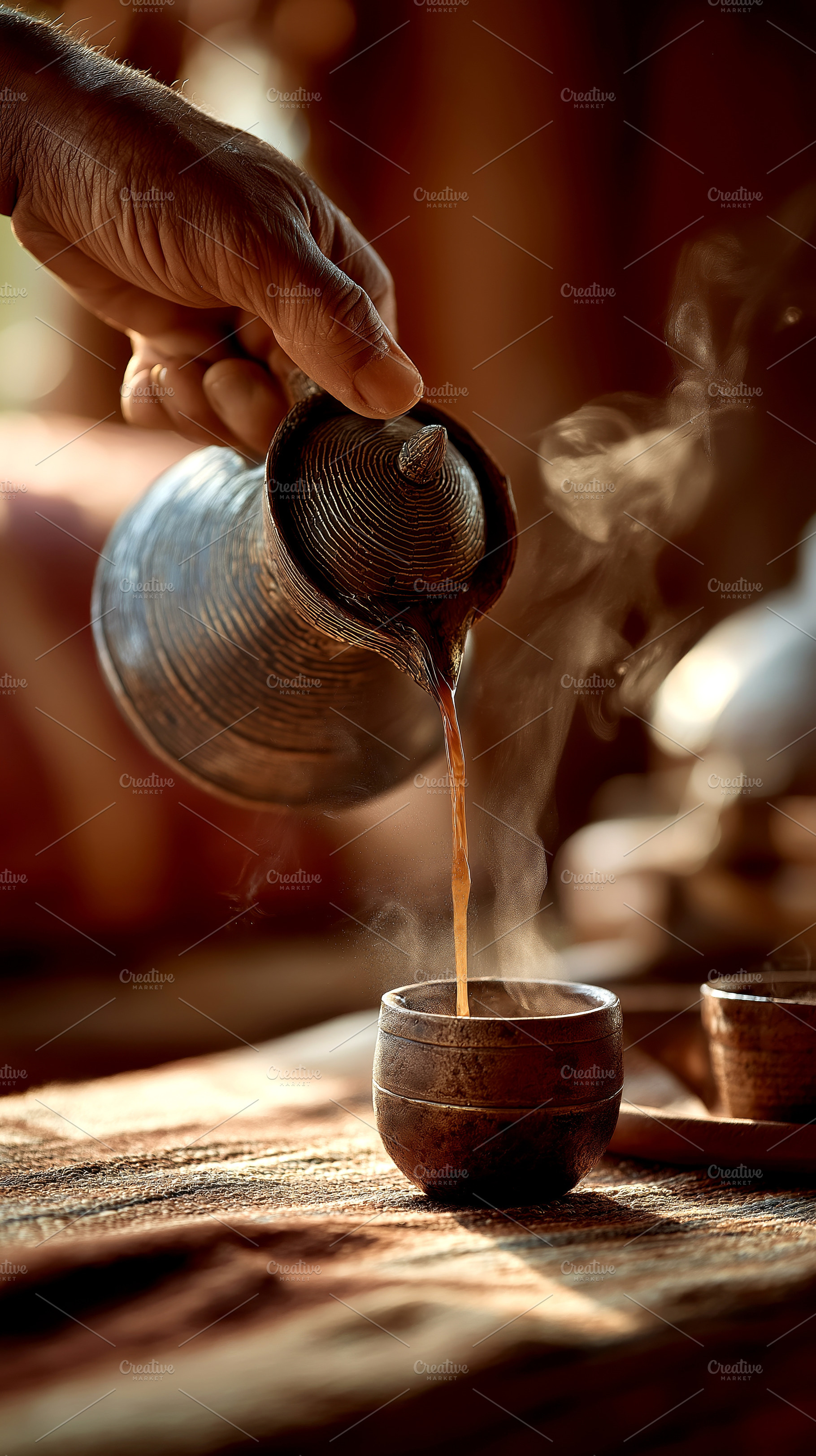 Coffee Pouring Ceremony, a Food & Drink Photo by Ocean Digital Art