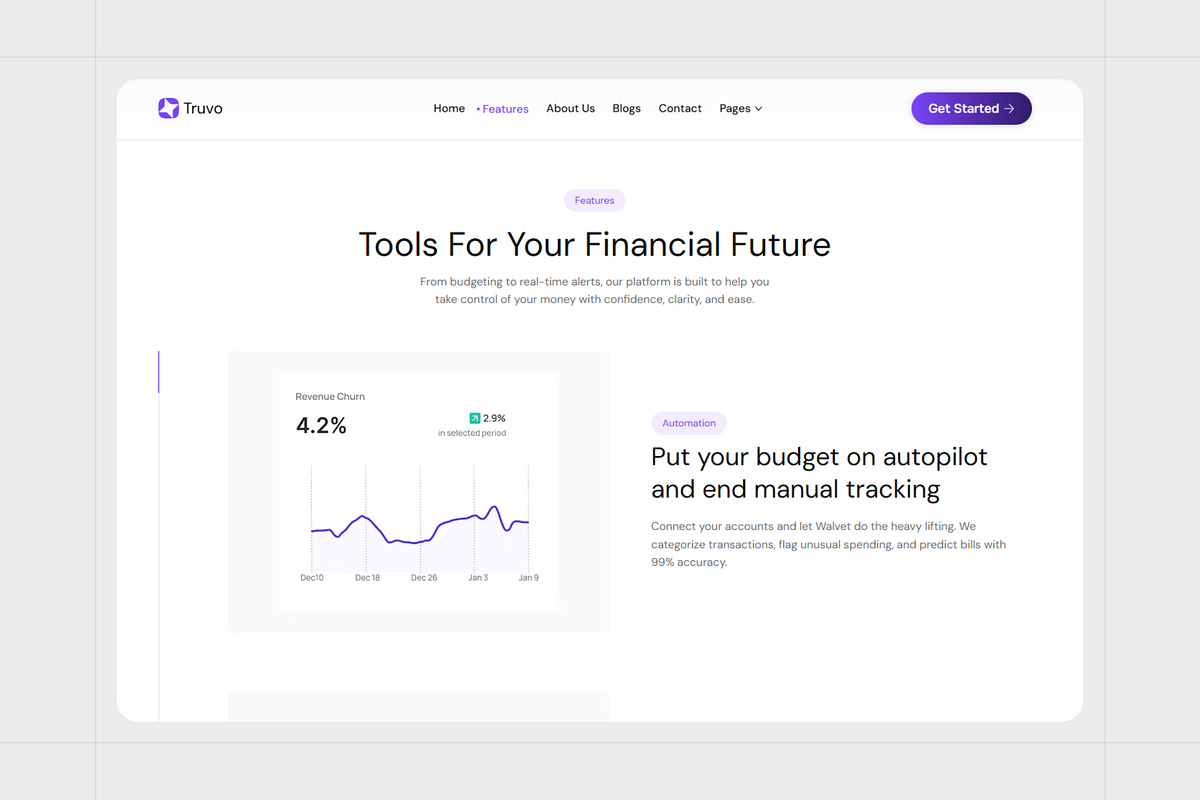 Truvo - AI & SaaS Website Template preview 3