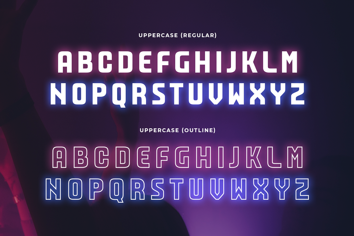 NIGHTIES - Neon Light Party Font preview 3