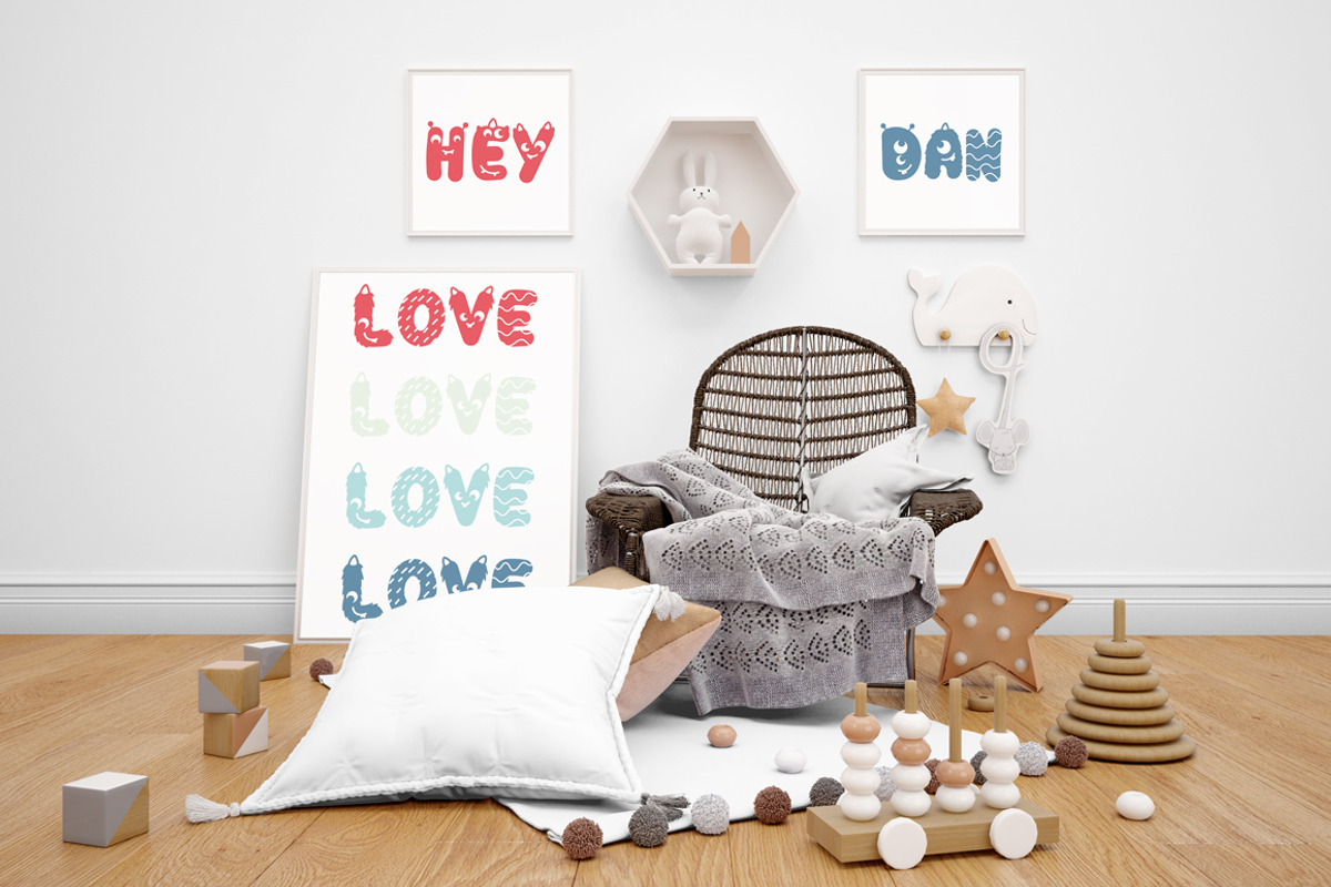 Baby Monster - Kids font, a Font by arausidp (Photo 7 of 9)