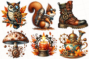 Steampunk Autumn Clipart, an Illustration by OK Design (Thumbnail 4 of 5)