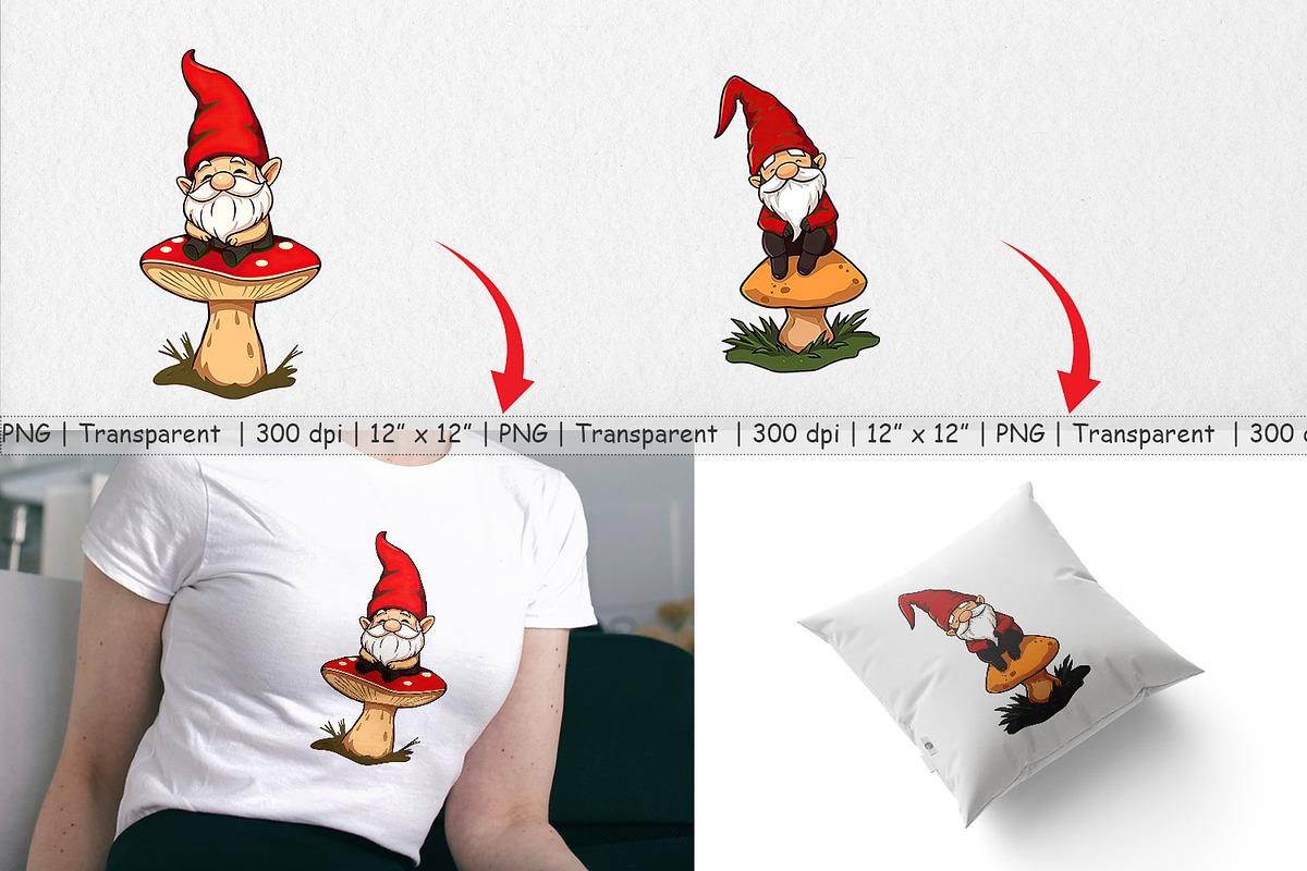 Gnome in the Forest Clipart, a Graphic by Artnoy (Photo 3 of 5)