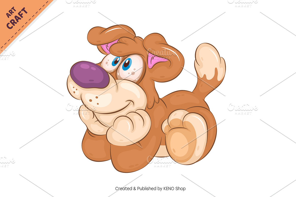 Set of Cartoon Dogs 01. Clipart., an Animal Illustration by KENO Mascots (Photo 6 of 7)