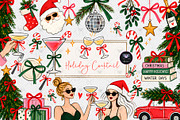 Christmas Party Clipart, a Decorative Illustration by BigCakeBee (Thumbnail 1 of 3)