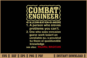 Combat Engineer Dictionary Term SVG, a Work Illustration by Handy Arts Studio