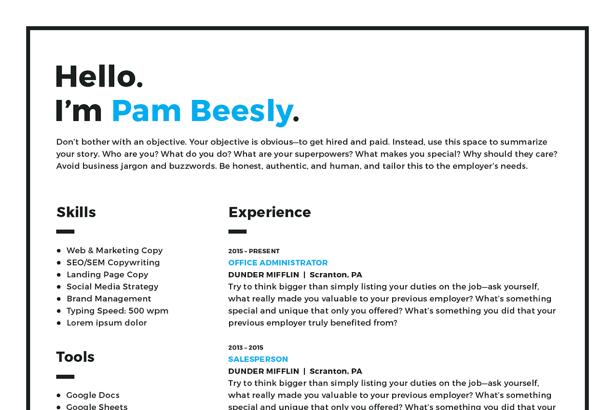 2 Page Resume Template / CV Template, a Resume Template by More Profesh (Photo 9 of 9)