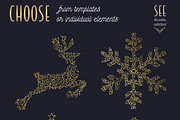 Christmas Gold Line Art Set, a Graphic by Cienpies Design (Thumbnail 5 of 7)