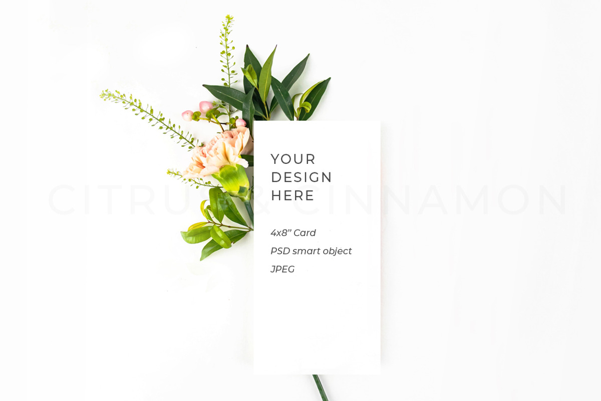 4x8 Wedding Menu Mockup 1801B, a Print Template by Citrus and Cinnamon (Photo 1 of 2)