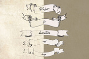 Vintage ribbons in engraving style, an Object Graphic by Alena Kaz (Thumbnail 3 of 4)