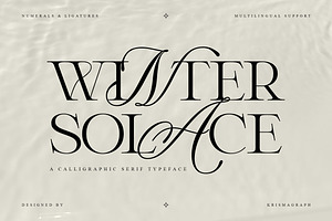 Winter Solace – Calligraphic Serif, a Serif Font by Krismagraph