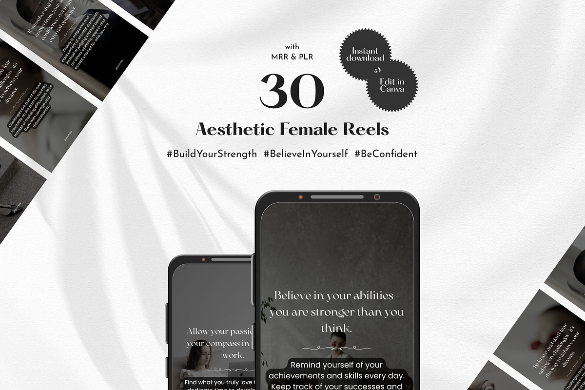 30 Female Aesthetic Reels | Girlboss, a Social Media Template by Studio DigiCraft (Photo 1 of 7)