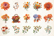 Watercolor Fall Flowers Clipart, an Illustration by Rose Art (Thumbnail 3 of 4)