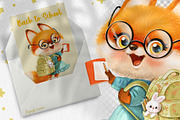 Cute cartoon fox go to school, an Animal Illustration by Azuzlikus (Thumbnail 2 of 3)