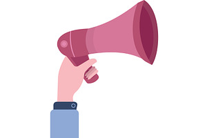 Marketing icon vector megaphone in, an Object Illustration by vectorpointstudio