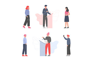 Young Man and Woman Student or, a Person Illustration by TopVectors