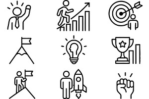 Vector illustration of line icons, a Finance Illustration by ZinetroN
