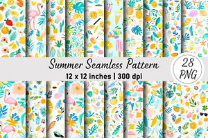 Summer Seamless Pattern, a Pattern Graphic by Digital Artistic99