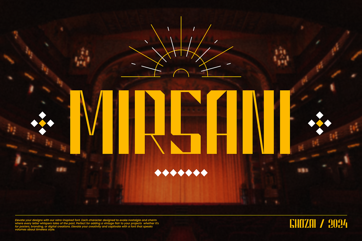 Mirsani font, a Sans Serif Font by ghozai studio (Photo 1 of 5)
