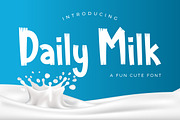 Daily Milk, a Script Font by Kang1993 (Thumbnail 1 of 6)