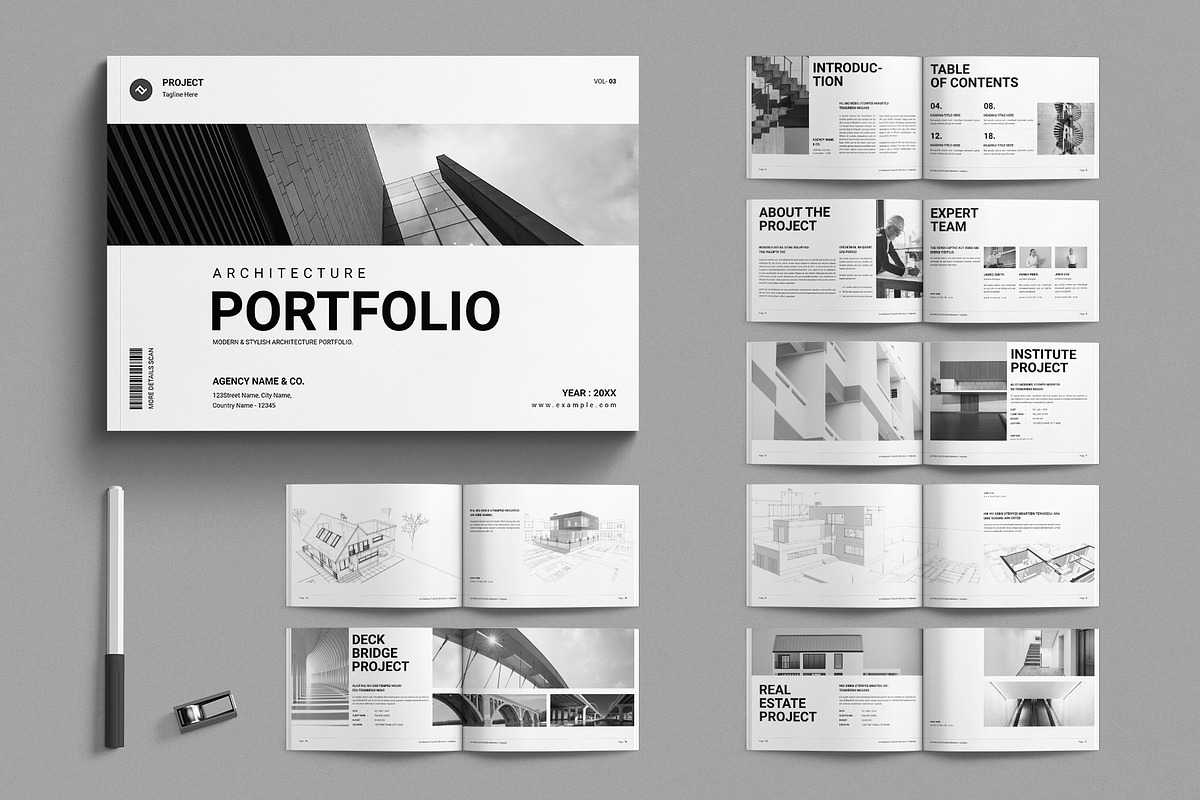 Architecture Portfolio Landscape, a Brochure Template by E-Type (Photo 1 of 8)