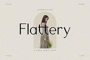 Flattery - Modern Stylish, a Sans Serif Font by RockboyStd (Thumbnail 1 of 12)