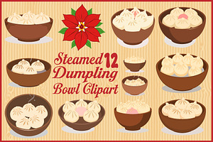 Steamed Dumpling Bowl Clipart, an Object Graphic by Gfx_Store