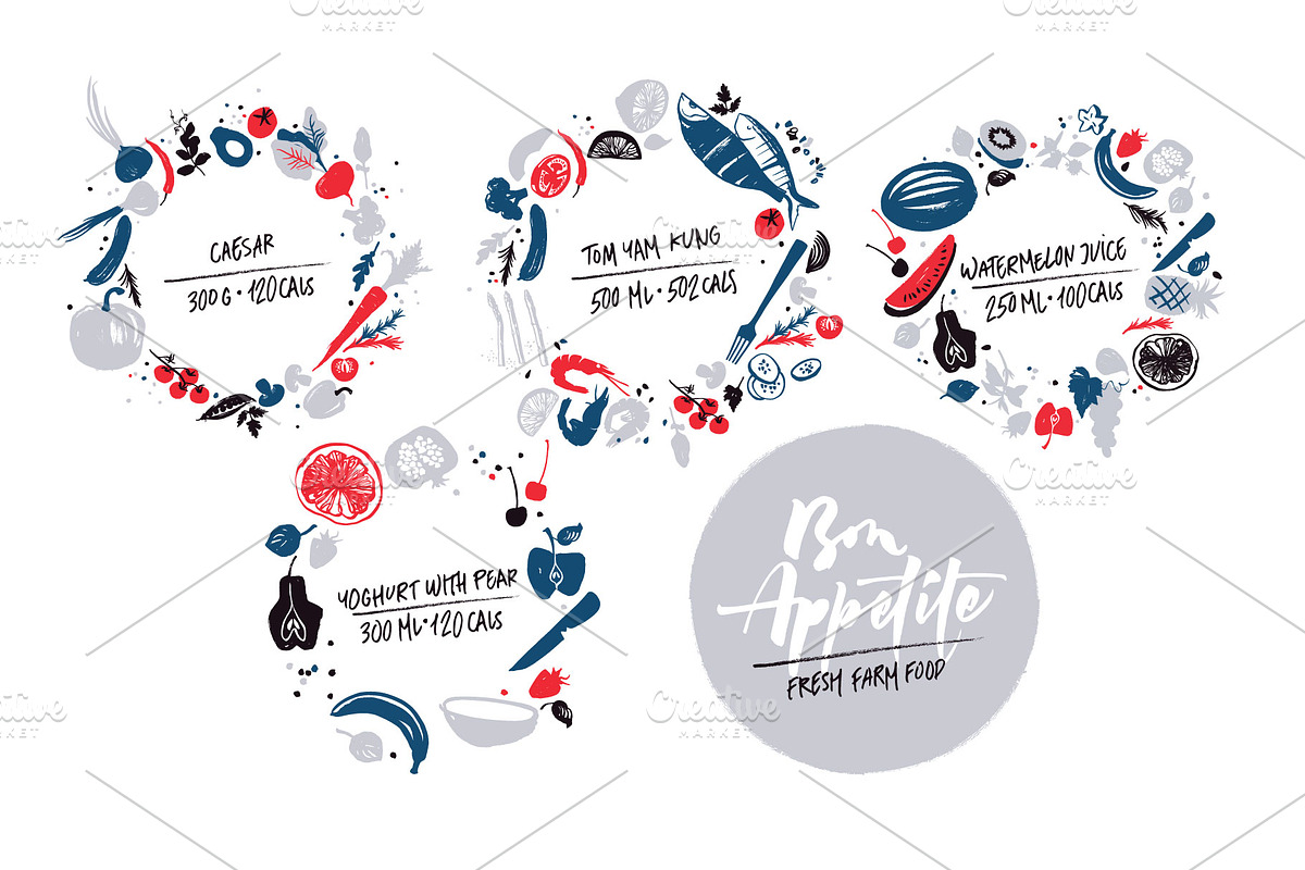 Fresh Farm Products, a Food Illustration by Vera Holera (Photo 4 of 5)