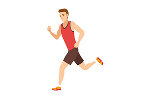 Marathon race. Man running to finish, a Sport Illustration by the8monkey